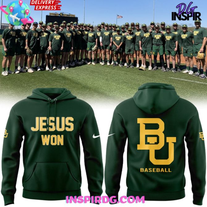 Baylor Bears Baseball Jesus Won Special Edition All Over Print Hoodie