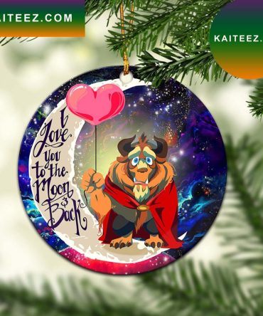 Beauty And The Beast Love You To The Moon Galaxy Mica Circle Ornament Perfect Gift For Holiday