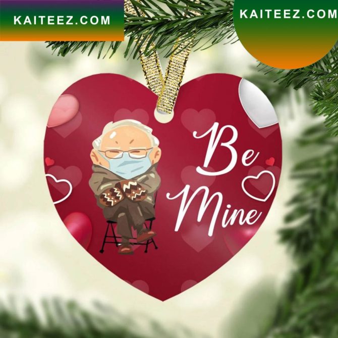 Bernie Sanders Mittens Be Mine Valentine Day Ative Christmas  Ornament