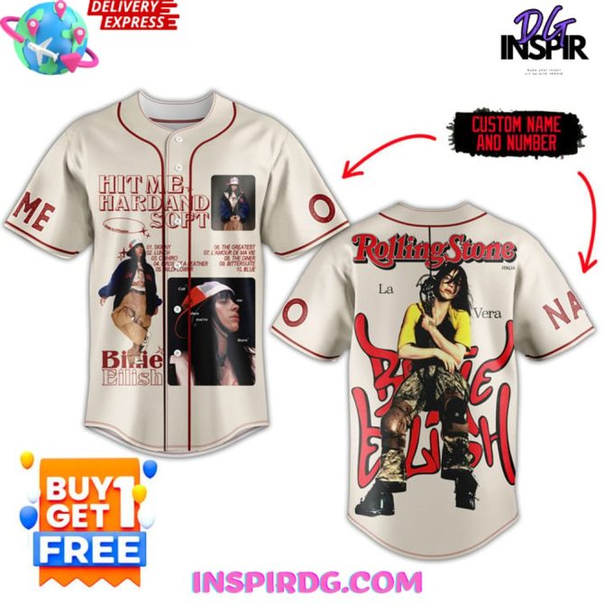 Billie Eilish Rolling Stone Special Baseball Jersey - Image 2