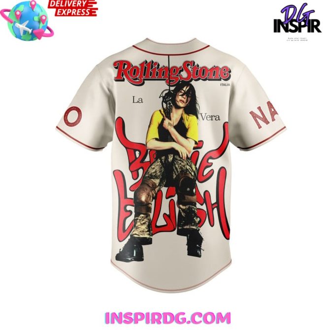 Billie Eilish Rolling Stone Special Baseball Jersey - Image 3