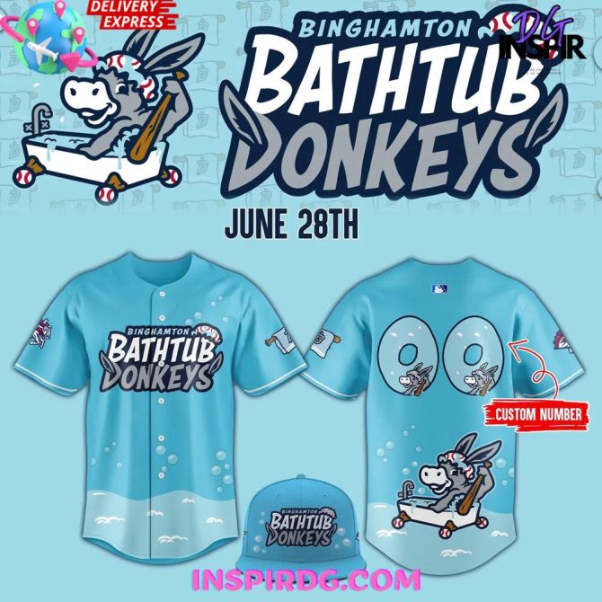 Binghamton Rumble Ponies Bathtub Donkeys 2025 Baseball Jersey - Image 4