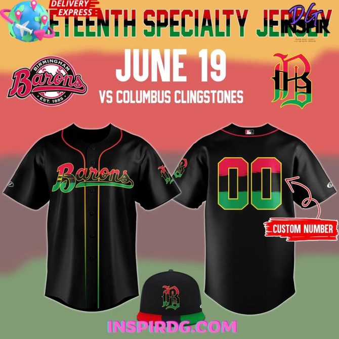 Birmingham Barons X 2025 Juneteenth Day Baseball Jersey