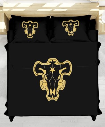 Black Bulls Black Clover Bedding Set