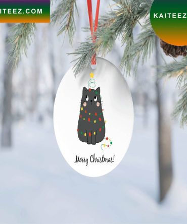 Black Cat Christmas Tree Keepsake Christmas Ornament