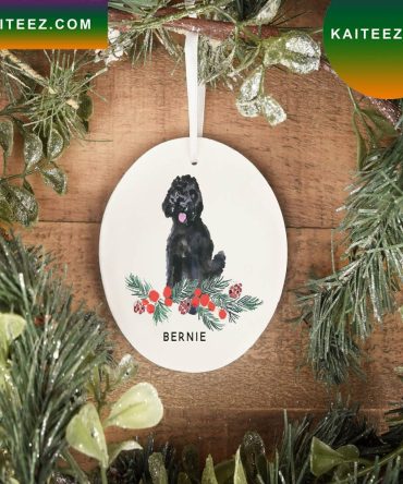 Black Labradoodle Dog Gift Christmas Ornament
