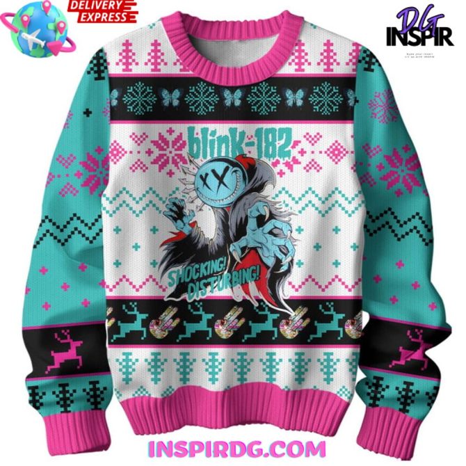 Blink-182 Shocking Disturbing Special Ugly Sweater - Image 3