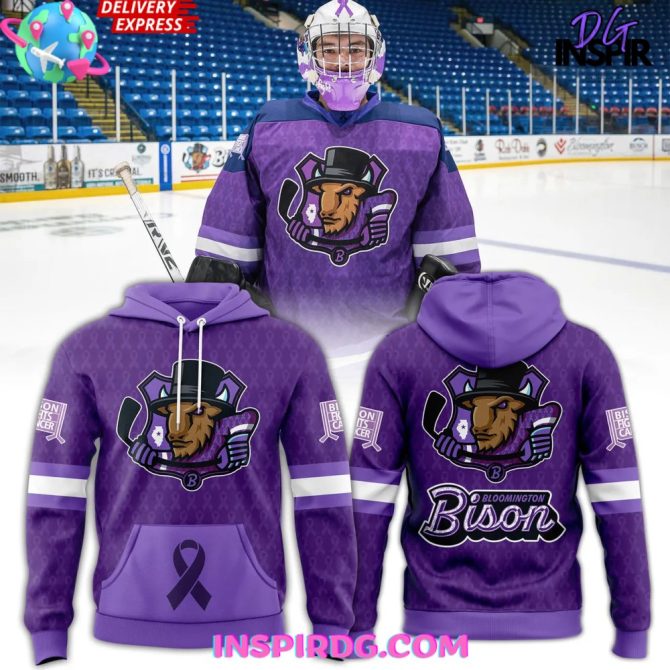 Bloomington Bison Fights Cancer 2025 All Over Print Hoodie