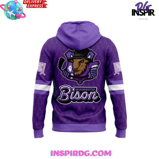 Bloomington Bison Fights Cancer 2025 All Over Print Hoodie - Image 3