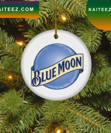 Blue Moon Christmas Circle Ornament