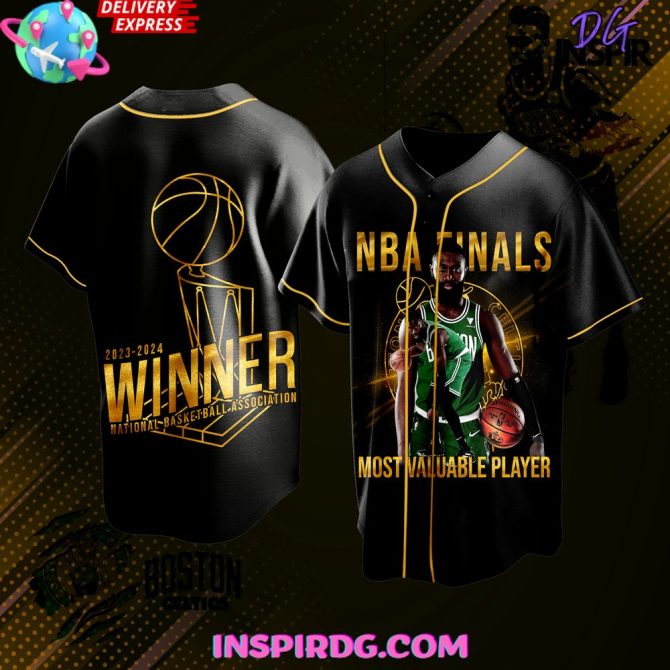 Boston Celtics Jaylen Brown Nba Champions 2024 Baseball Jersey