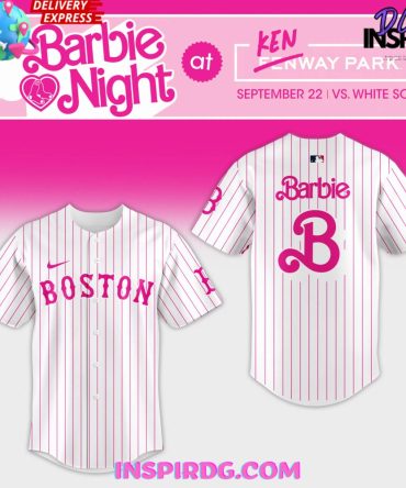Boston Red Sox Barbie Night 2024 Stripe Baseball Jersey