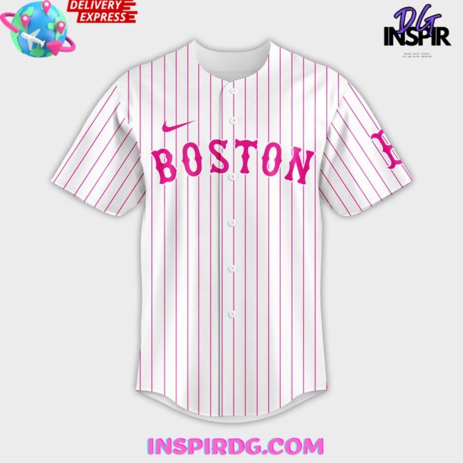 Boston Red Sox Barbie Night 2024 Stripe Baseball Jersey - Image 2