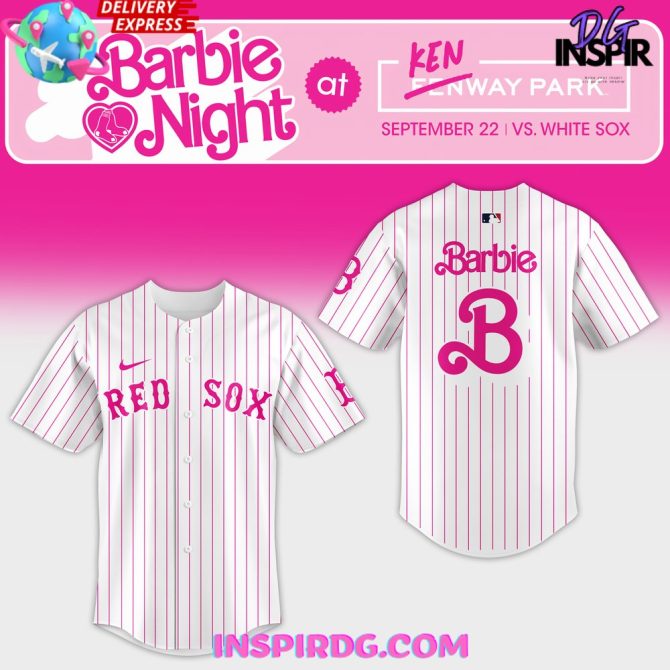Boston Red Sox Barbie Night 2024 Stripe Jersey