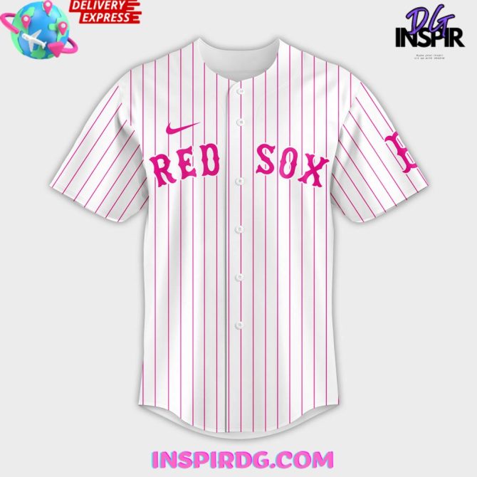 Boston Red Sox Barbie Night 2024 Stripe Jersey - Image 2