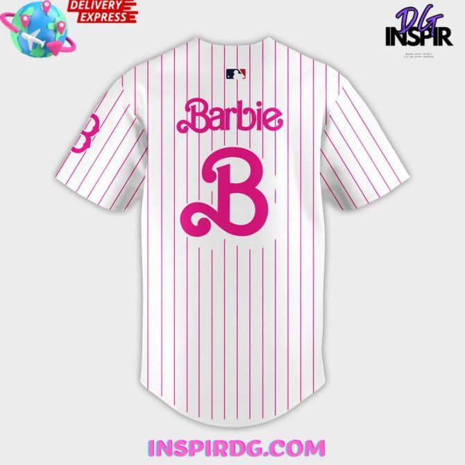 Boston Red Sox Barbie Night 2024 Stripe Jersey - Image 3