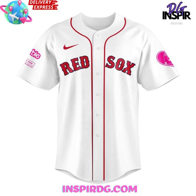 Boston Red Sox Barbie Night Game 2024 White Baseball Jersey - Image 2
