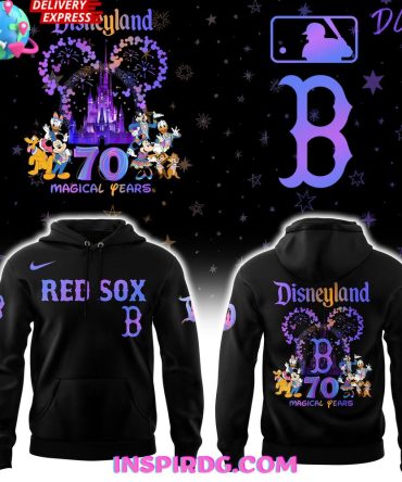Boston Red Sox Disneyland 70Th Magical Years Special All Over Print Hoodie