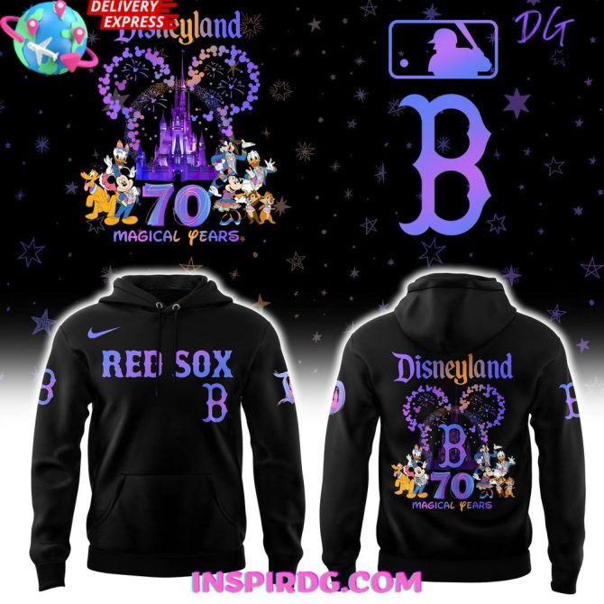 Boston Red Sox Disneyland 70Th Magical Years Special All Over Print Hoodie
