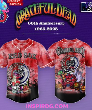 Boston Red Sox Grateful Dead 60Th Anniversary Baseball Jersey