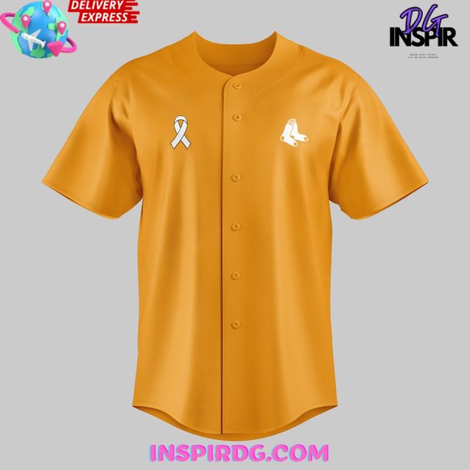 Boston Red Sox Honoring Childhood Cancer Awareness Baseball Jersey - Image 2