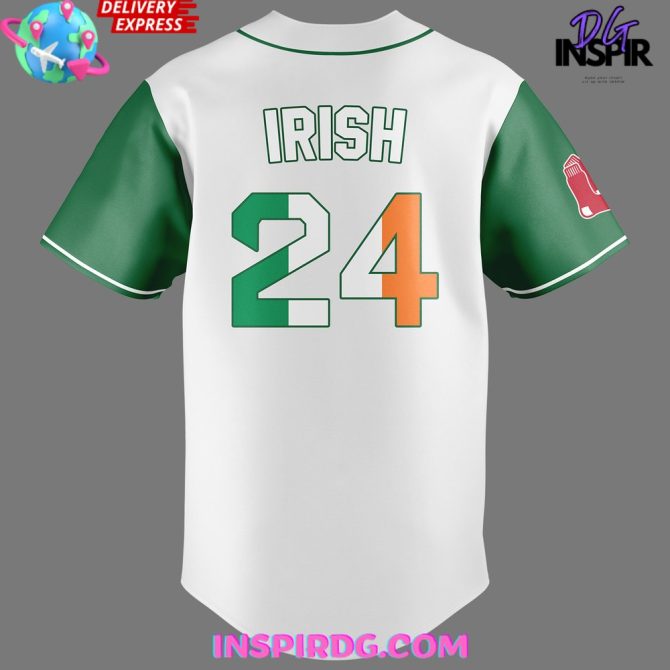 Boston Red Sox Irish Celebration 2024 Baseball Jersey - Image 3