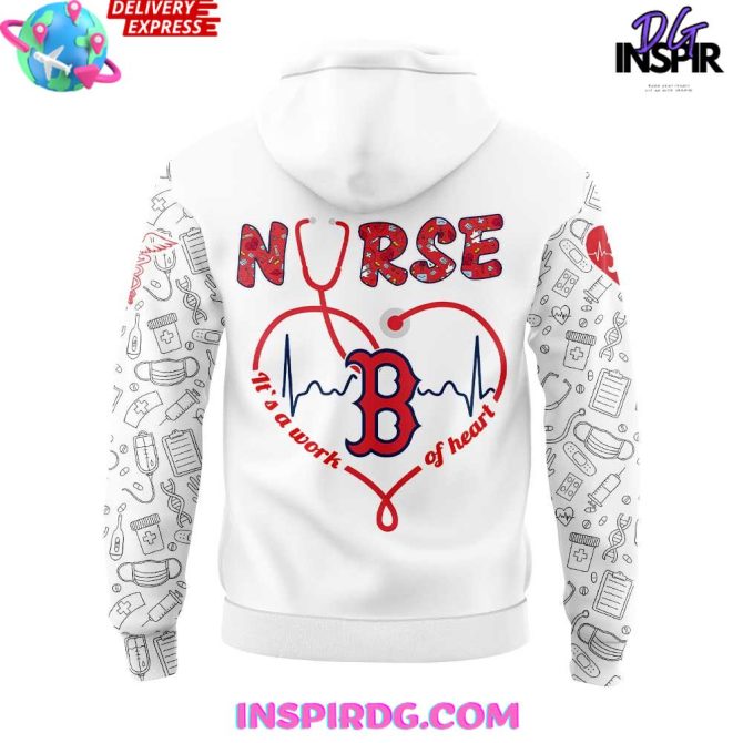 Red Sox Nurse Appreciation Hoodie - Perfect Gift For Healthcare Heroes - Image 3
