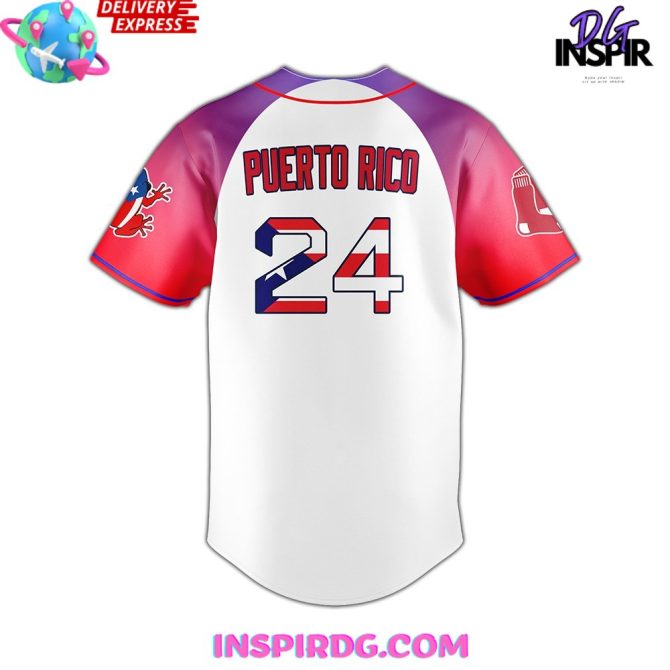 Boston Red Sox Puerto Rican Night 2024 Baseball Jersey - Image 3