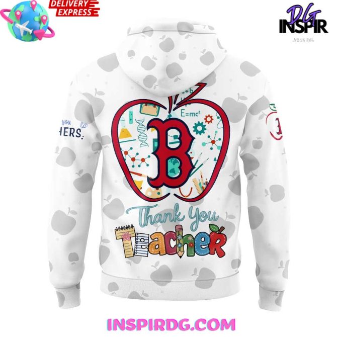 Red Sox Teacher Appreciation Hoodie - Perfect Gift For Educators! - Image 3