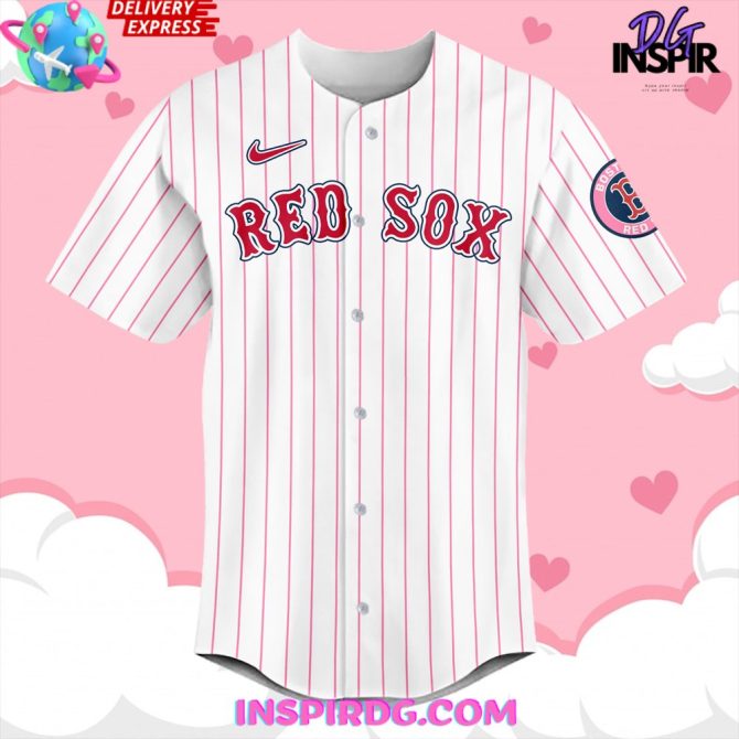 Boston Red Sox X Hello Kitty Night 2024 Stripe Baseball Jersey - Image 2