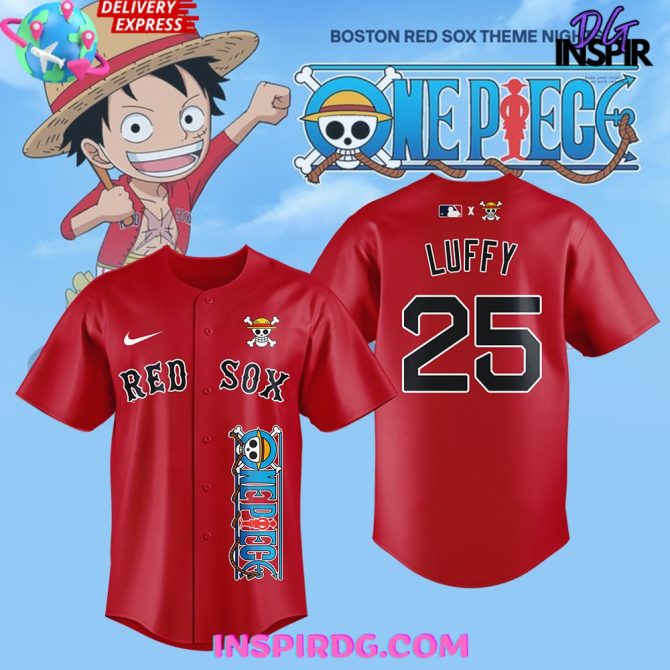 Boston Red Sox X One Piece Anniversary Special Baseball Jersey