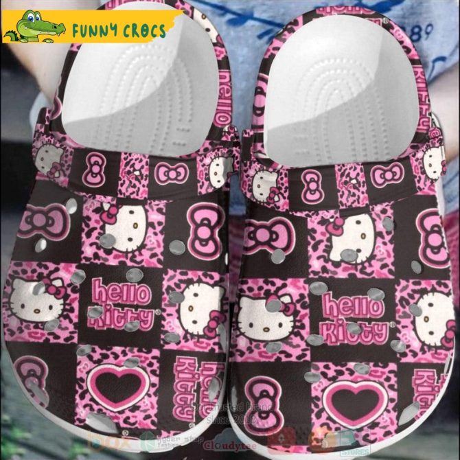 Brown Pink Hello Kitty Crocs - Discover Comfort And Style Clog Shoes Unisex Clogs Garden Shoes