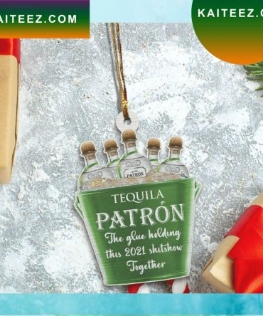 Bucket Of Tequila Patron Christmas Ornament