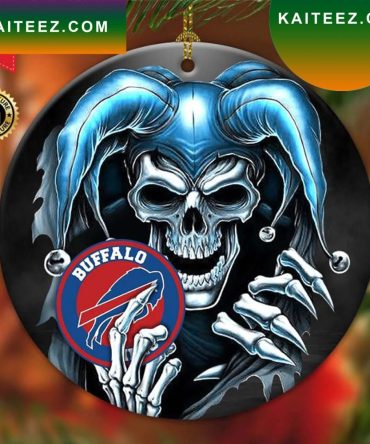 Buffalo Bills Nfl Skull Joker Christmas Christmas Ornament