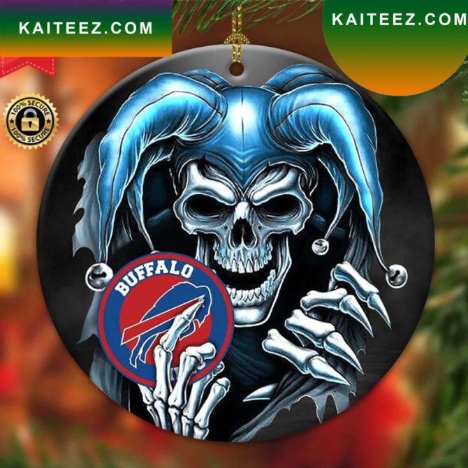 Buffalo Bills Nfl Skull Joker Christmas Christmas Ornament