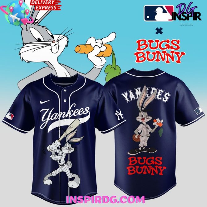 Bugs Bunny X Yankees Special Navy Baseball Jersey