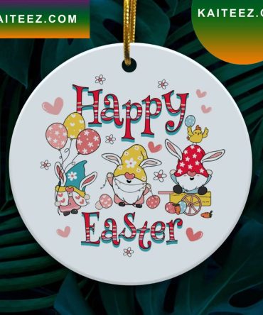 Bunny Gnome Egg Happy Easter Day Ative Christmas Ornament