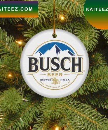 Busch Beer Brewed In Usa Christmas Circle Ornament
