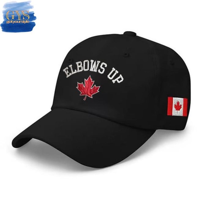 Canada Elbows Up Printed Baseball Cap - Image 2