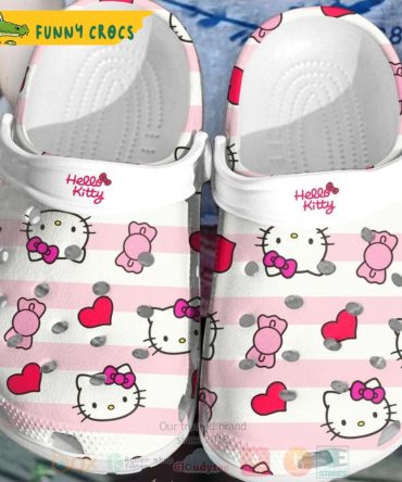 Candy Heart Hello Kitty Crocs - Discover Comfort And Style Clog Shoes Unisex Clogs Garden Shoes