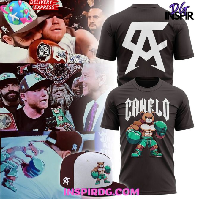 Canelo Alvarez Bear Boxing Brown T-Shirt