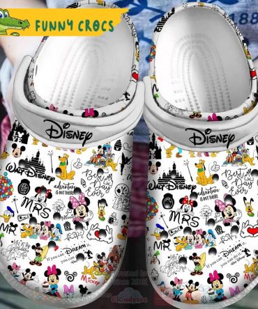 Cartoon Disney Pattern Crocs Clog Shoes - Discover Comfort And Style Clog Shoes Unisex Clogs Garden Shoes