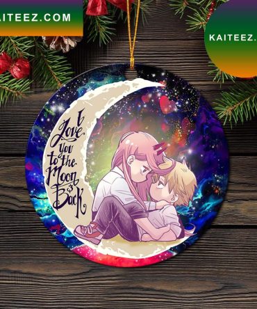 Chainsaw Man Denji X Power Love You To The Moon Galaxy Mica Circle Ornament Perfect Gift For Holiday