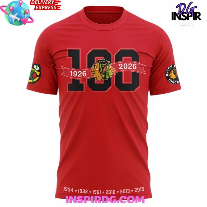 Chicago Blackhawks 100 Years Of Tradition Edition T-Shirt - Image 2