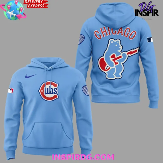 Chicago Cubs Baby Blue Special Edition All Over Print Hoodie - Image 2