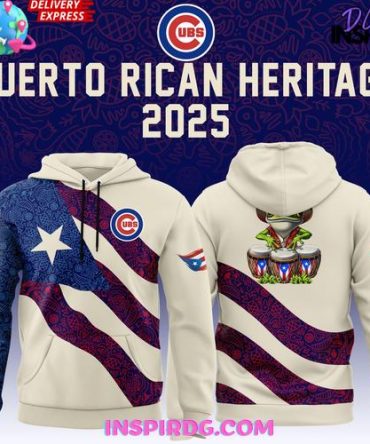 Chicago Cubs Puerto Rican Heritage 2025 All Over Print Hoodie
