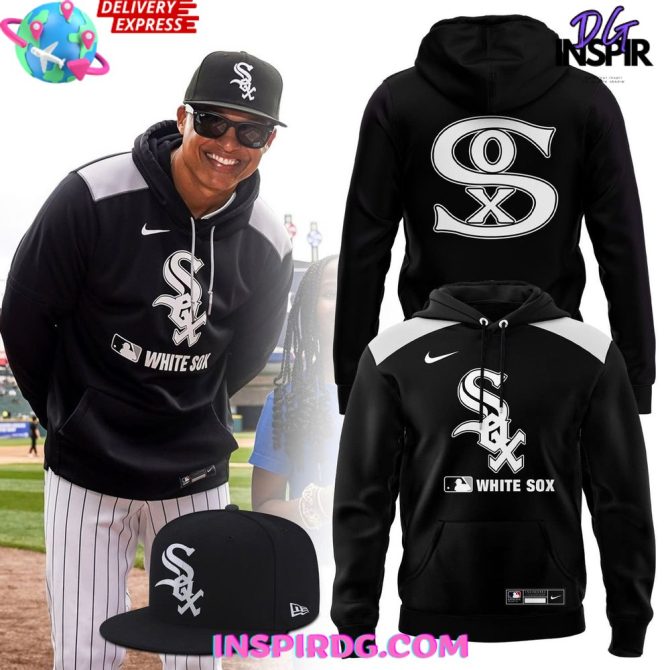 Chicago White Sox Nike Therma Mlb Pullover 2025 All Over Print Hoodie