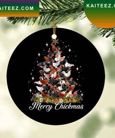 Chickmas Chicken Funny Chicken Lovers Christmas Ornament