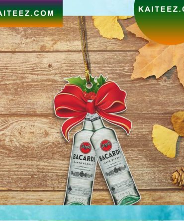 Christmas Bacardi Carta Blanca Wine Christmas Ornament