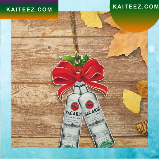 Christmas Bacardi Carta Blanca Wine Christmas Ornament